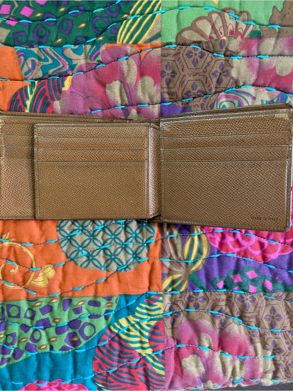 BVLGARI Brown Textured Leather Bi-Fold Wallet (Men’s) - Picture 5 of 8
